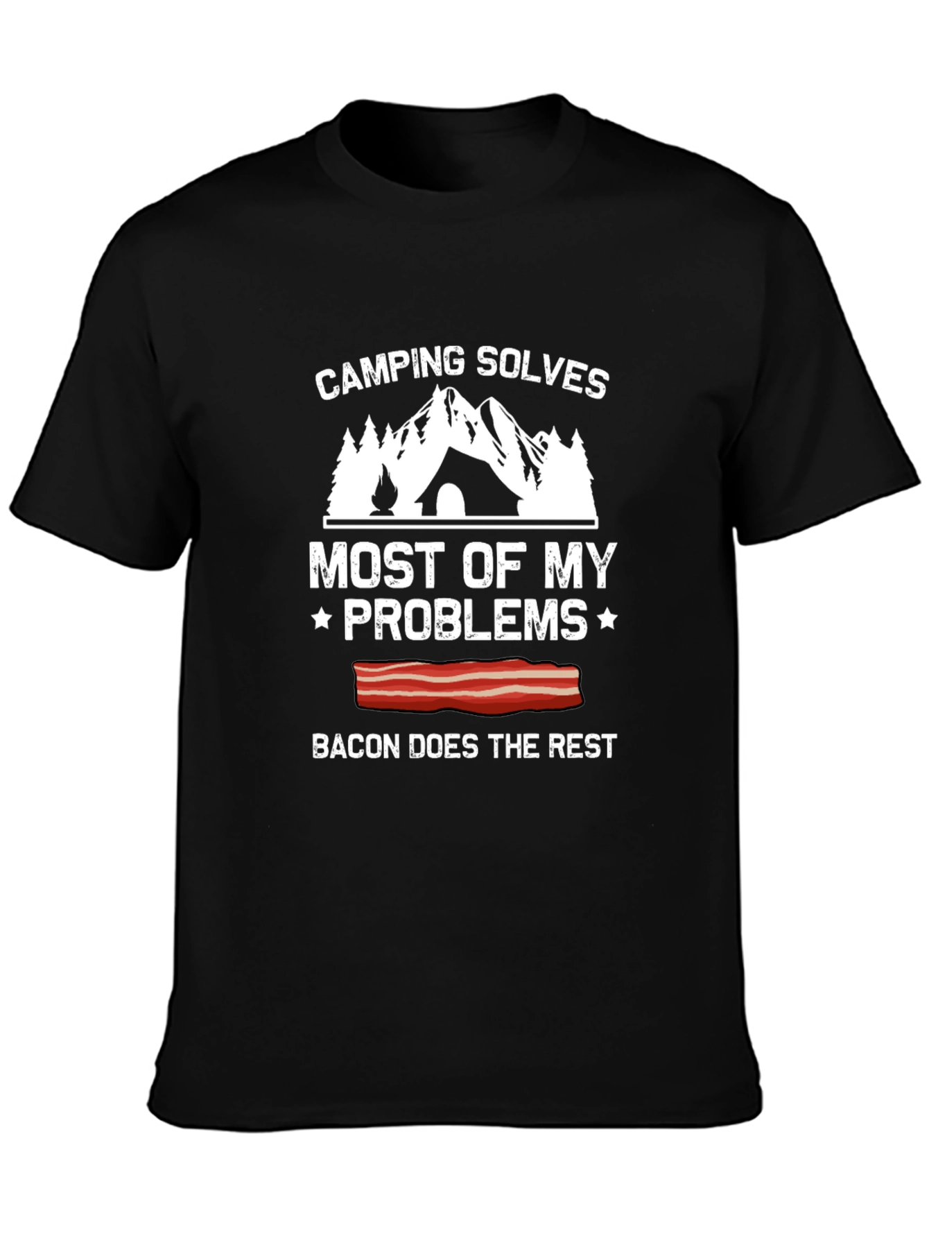 Camping Solves Most Problems Graphic Tee