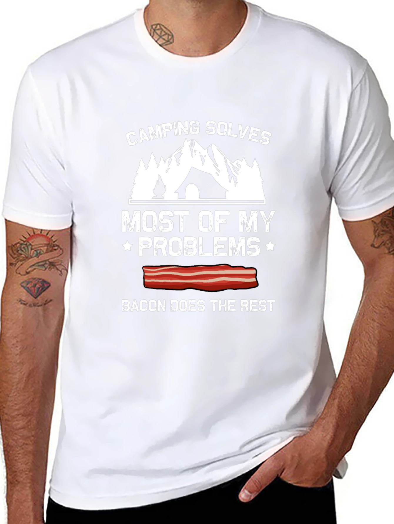 Camping Solves Most Problems Graphic Tee