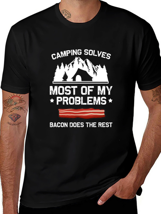 Camping Solves Most Problems Graphic Tee