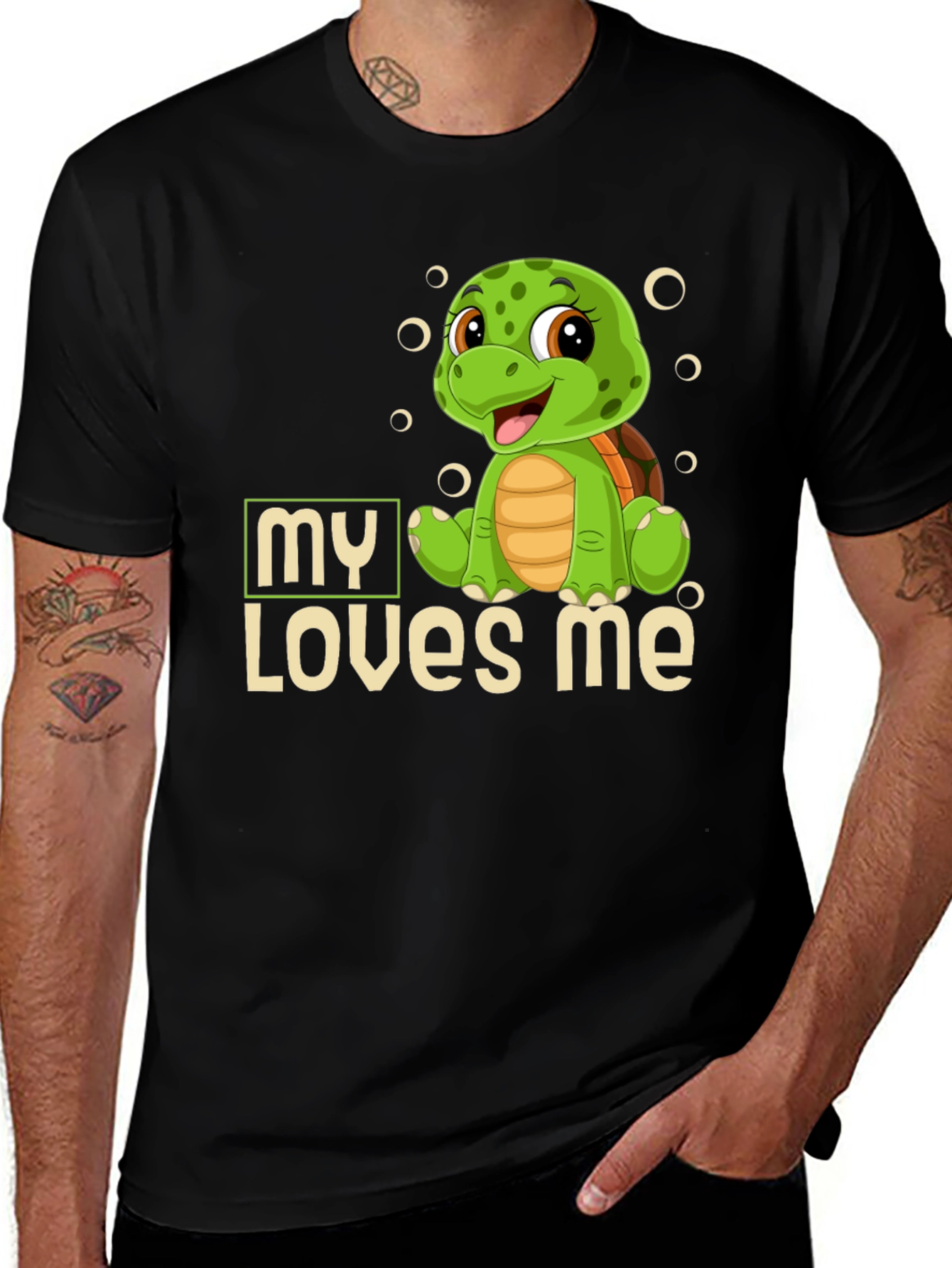 Turtle My Loves Me Graphic T-Shirt