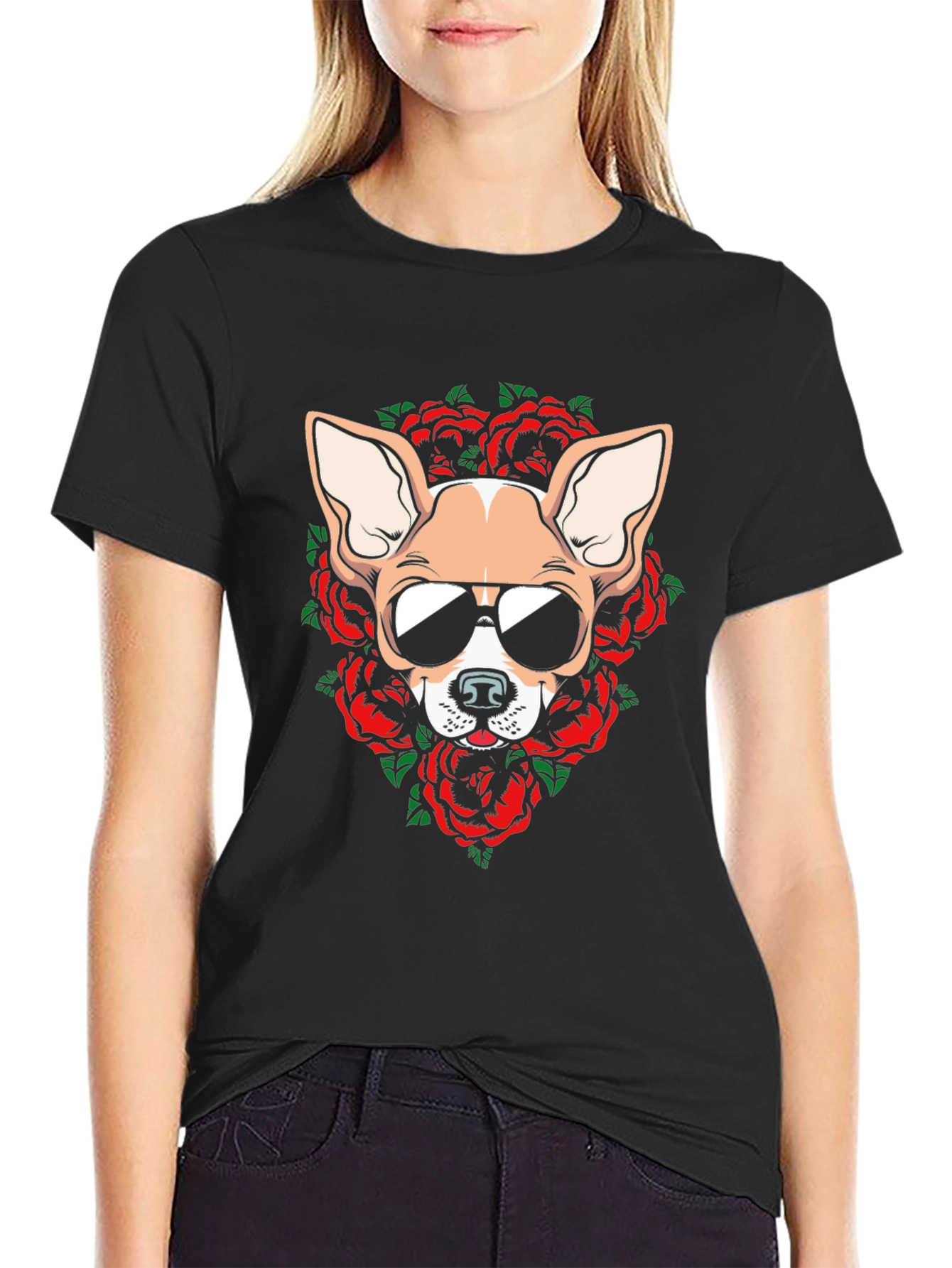 Cool Dog Graphic Tee - Chihuahua in Sunglasses