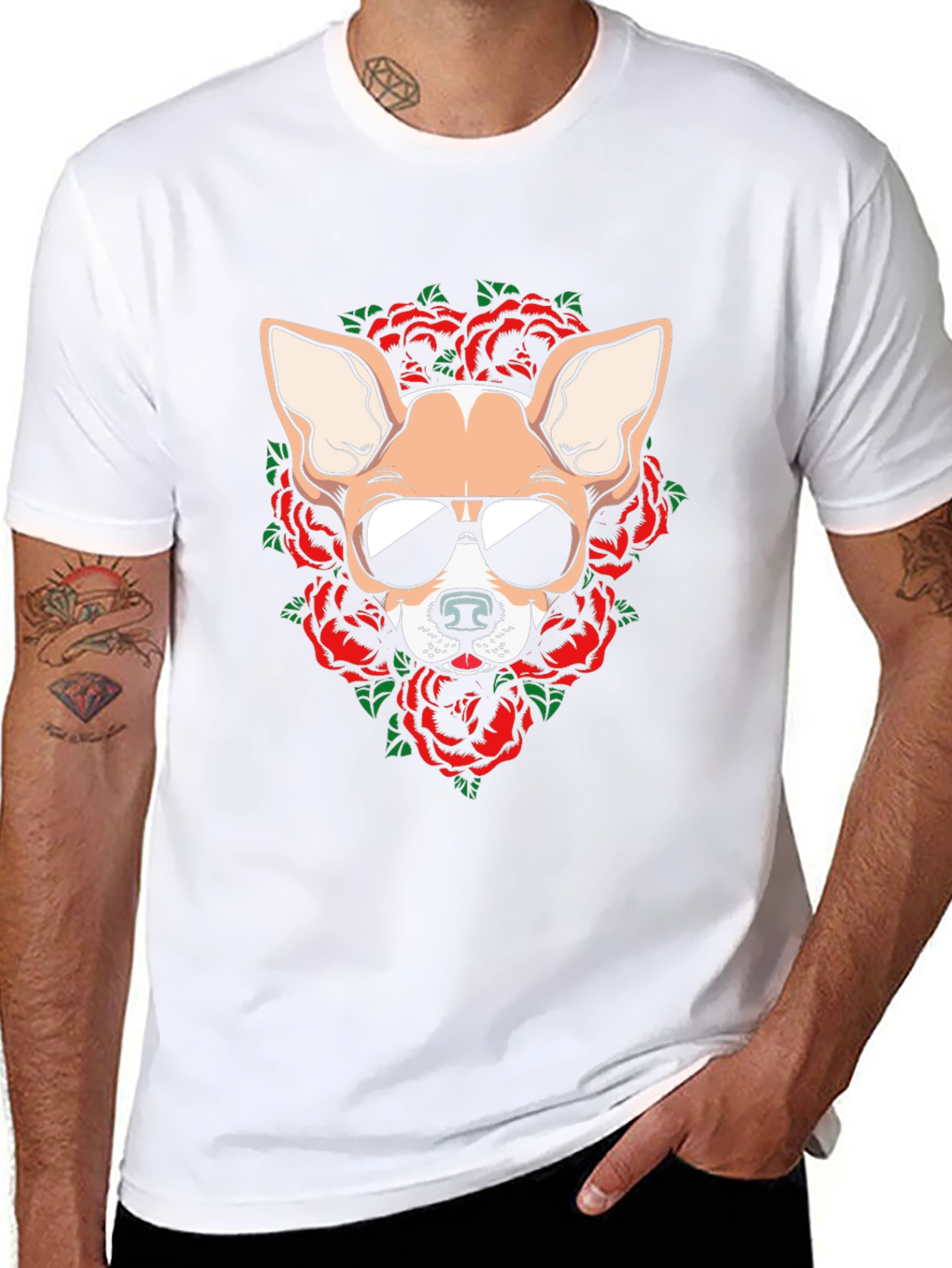 Cool Dog Graphic Tee - Chihuahua in Sunglasses