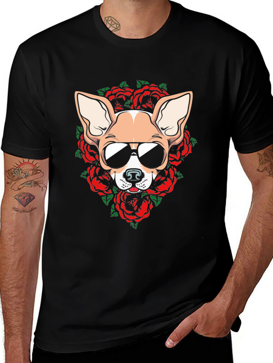 Cool Dog Graphic Tee - Chihuahua in Sunglasses