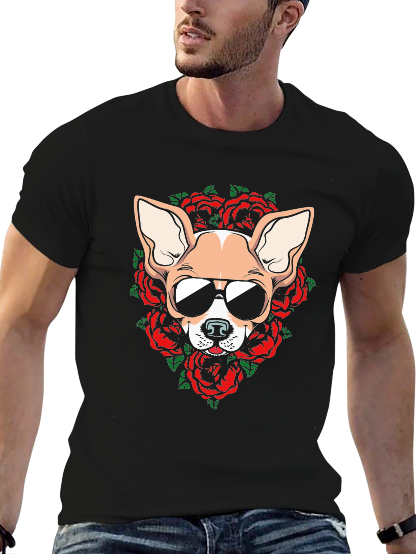 Cool Dog Graphic Tee - Chihuahua in Sunglasses