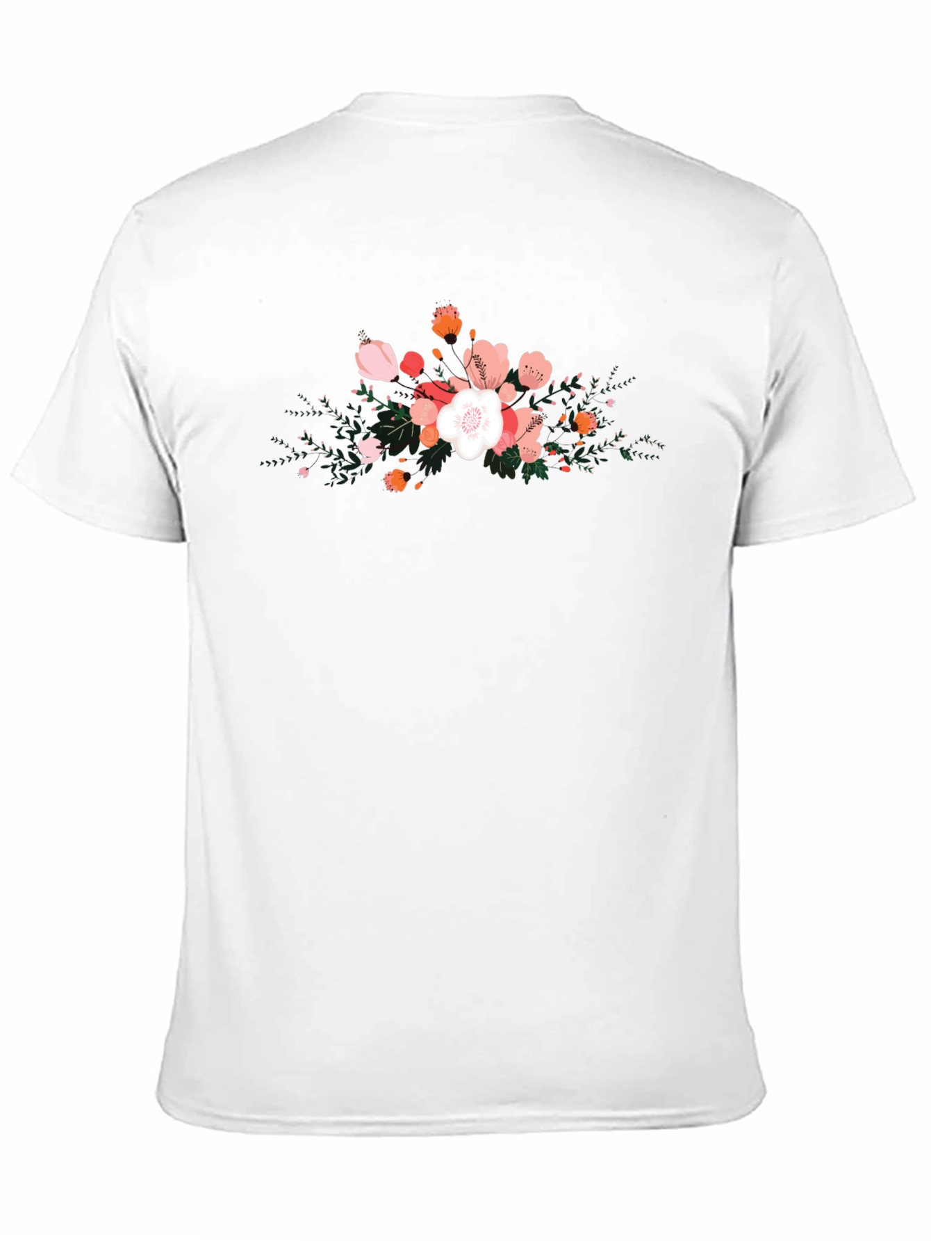 Floral Graphic Black T-Shirt for Men