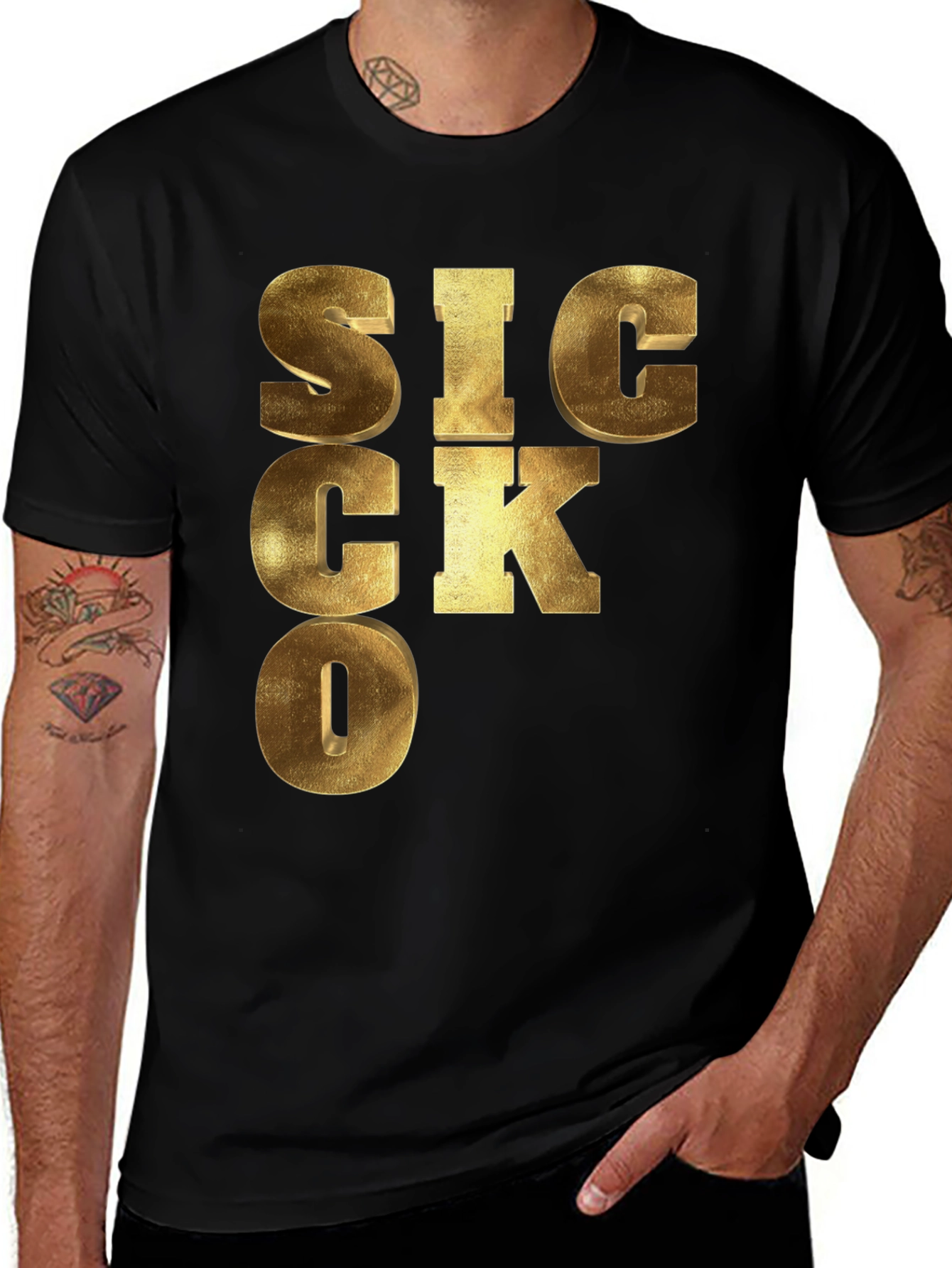 SICKO Graphic Print Tee - Unique Design Bold Style