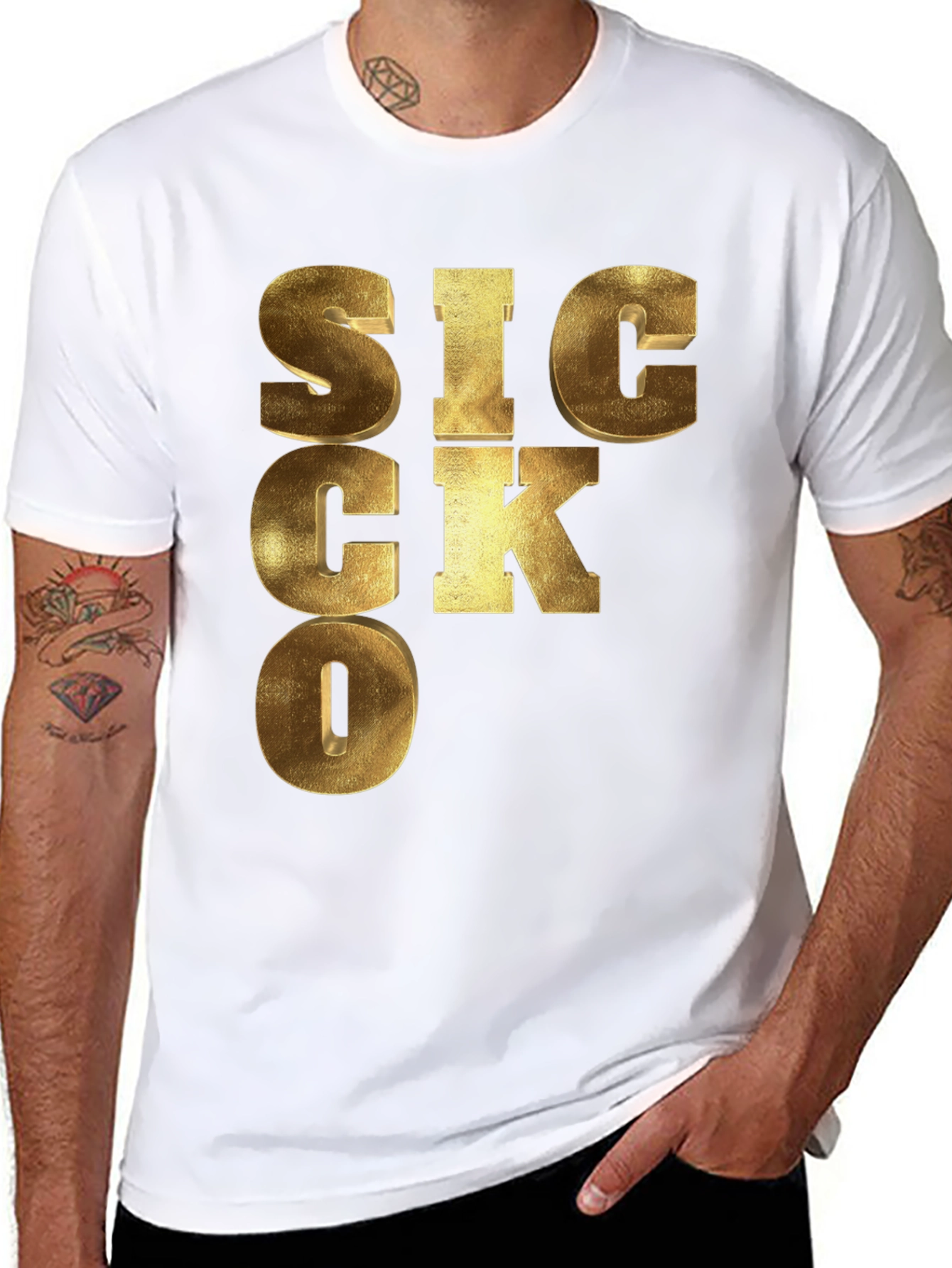 SICKO Graphic Print Tee - Unique Design Bold Style
