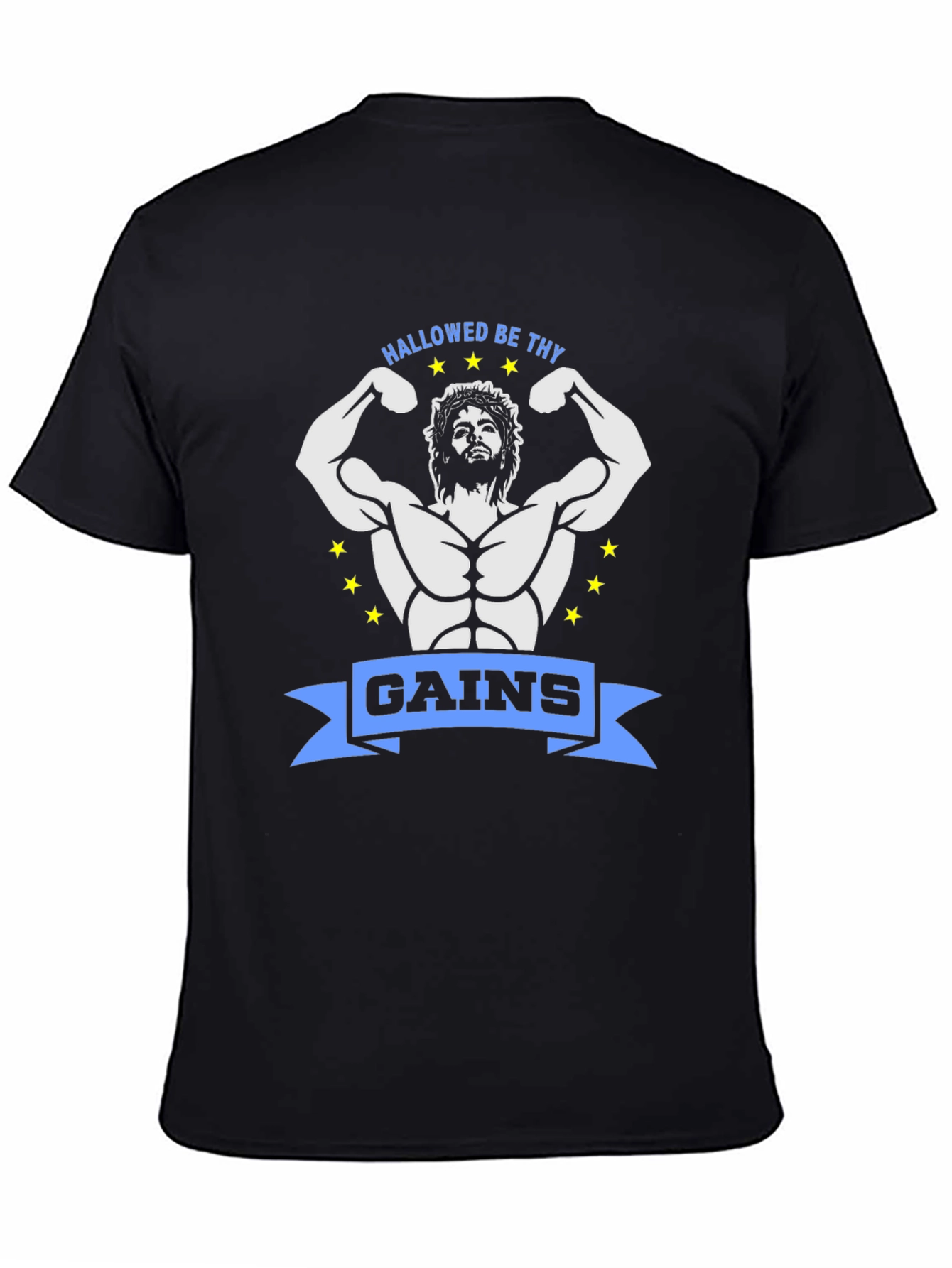 Hallowed Be Thy Gains Graphic Tee - Black