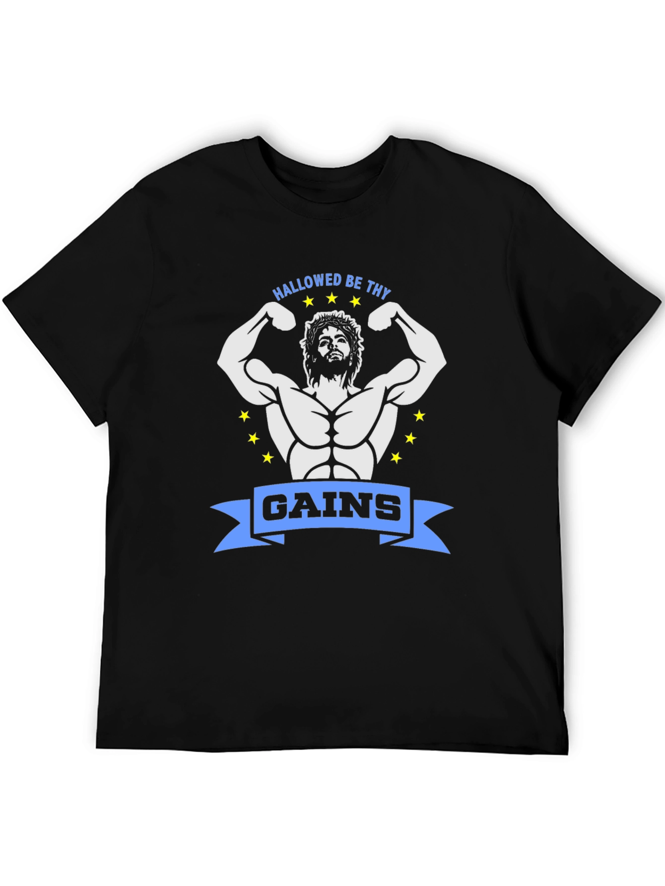 Hallowed Be Thy Gains Graphic Tee - Black