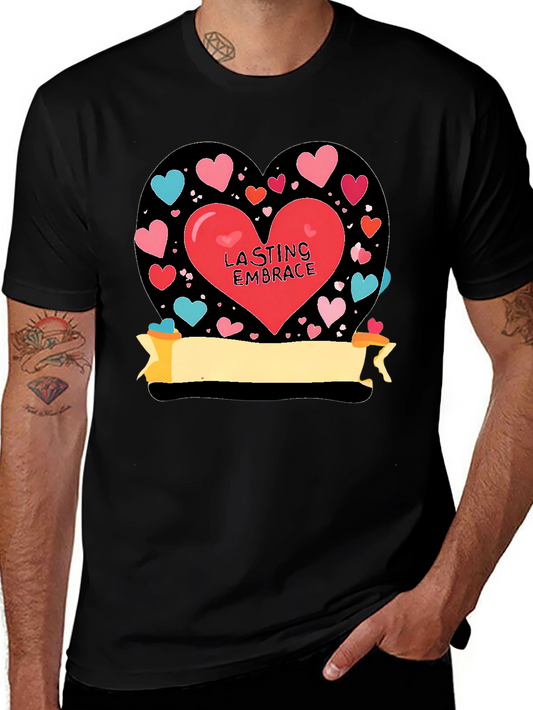 Lasting Embrace Heart Graphic Tee - Black