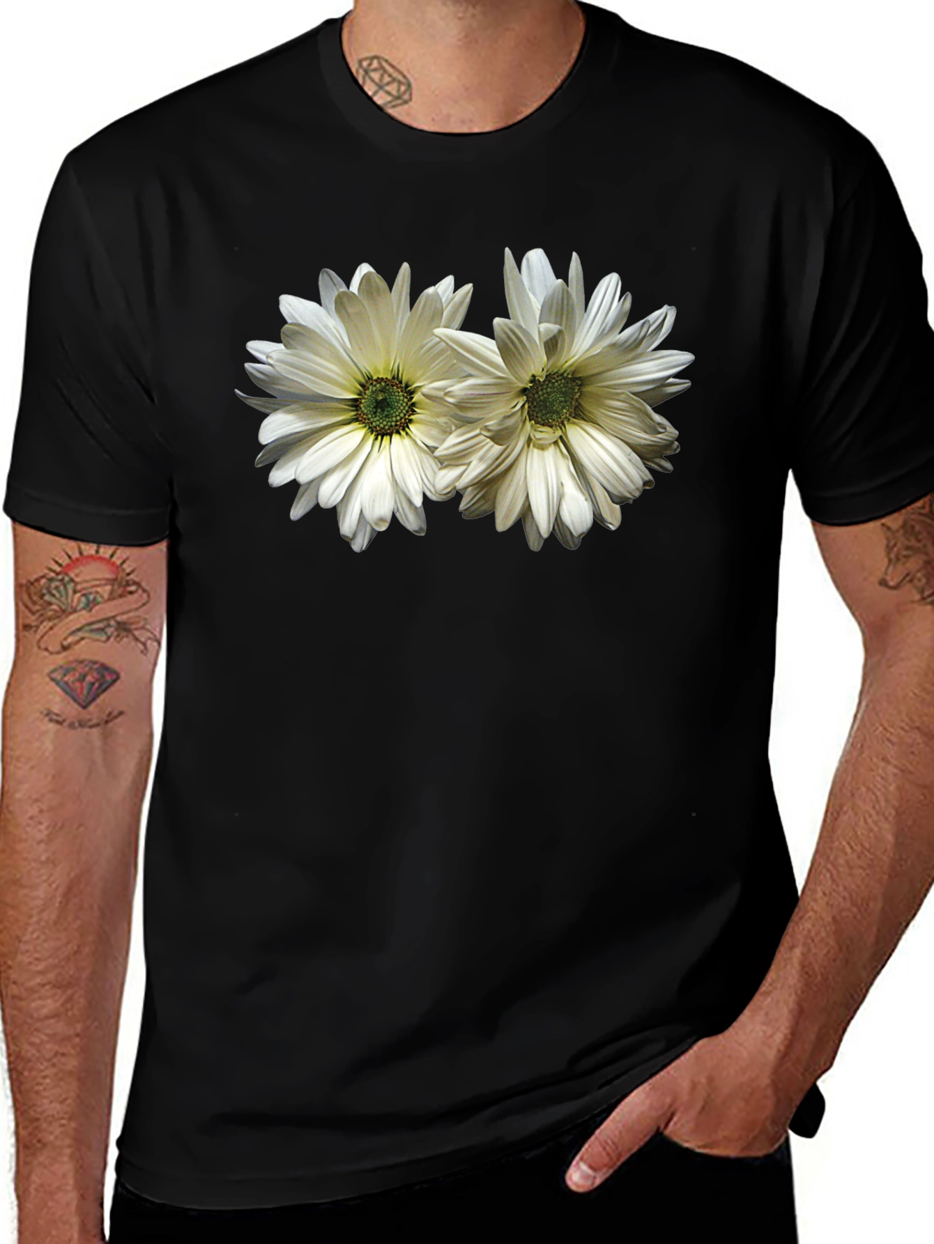 Daisy Flower Graphic T-Shirt - Stylish Cotton Tee