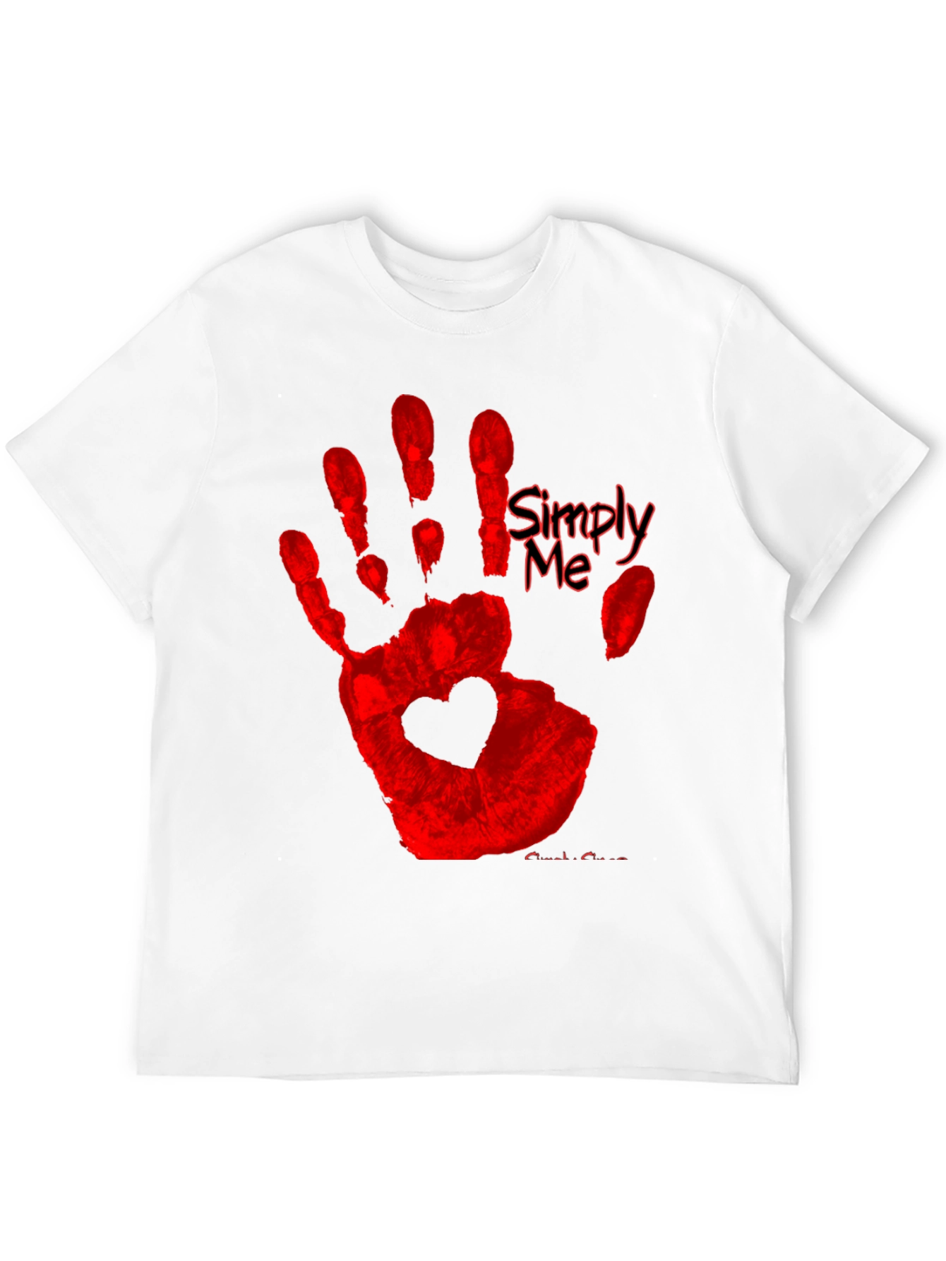 Simply Me Heart Hand T-Shirt - Black