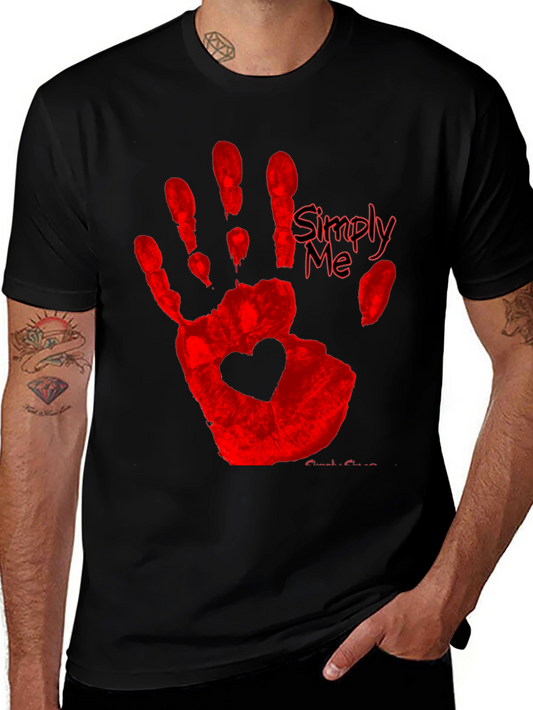 Simply Me Heart Hand T-Shirt - Black