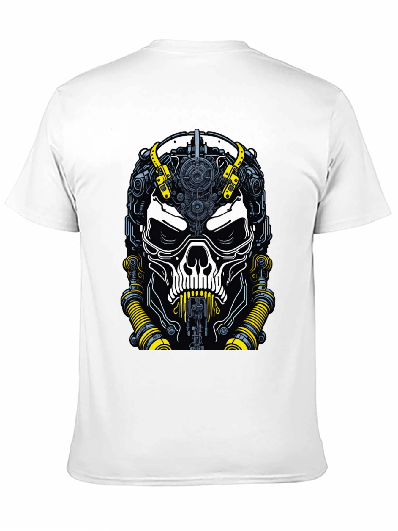 Cyberpunk Skull T-Shirt - Mens Black Graphic Tee