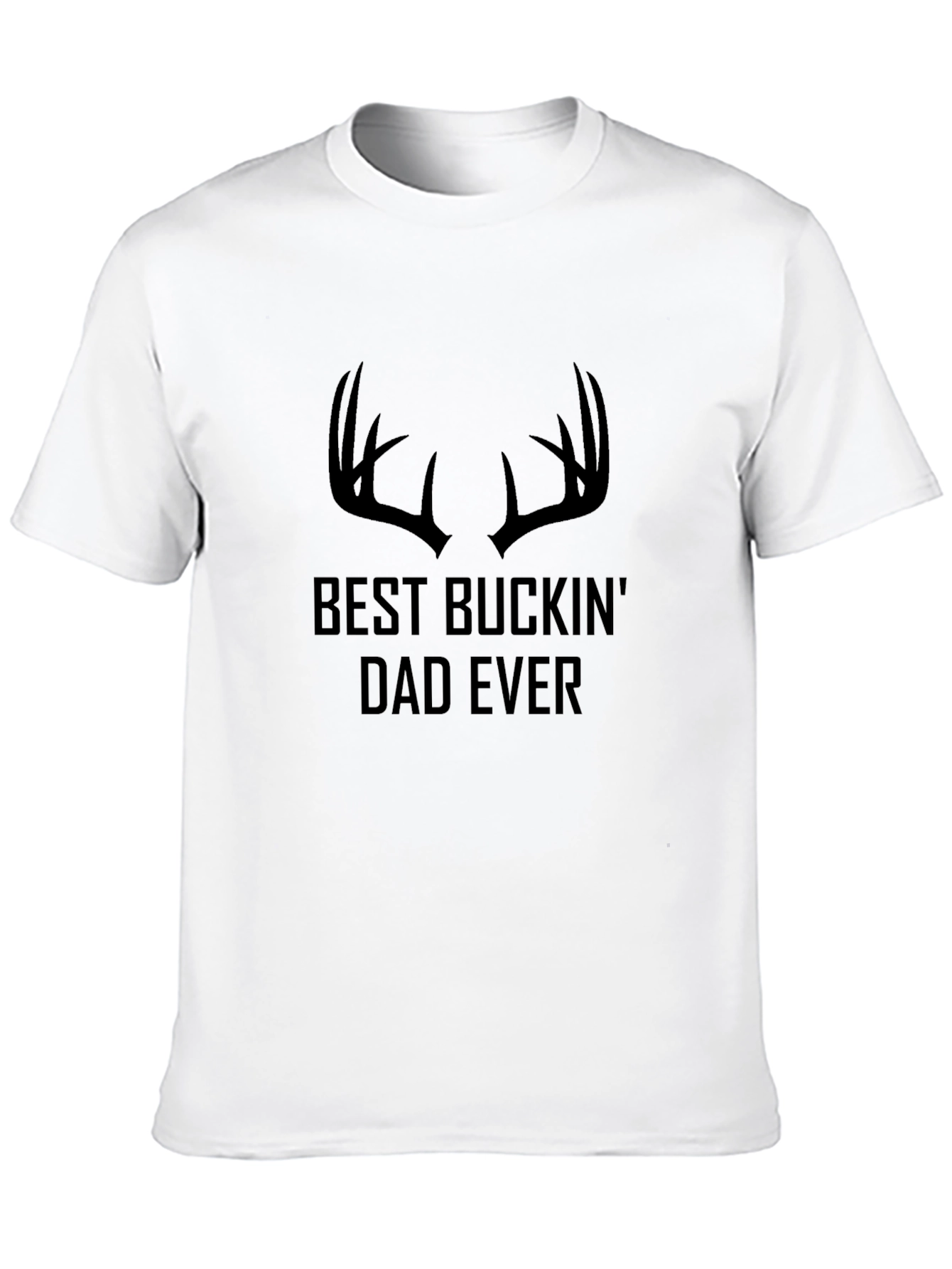 Best Buckin Dad Ever Black Graphic T-Shirt