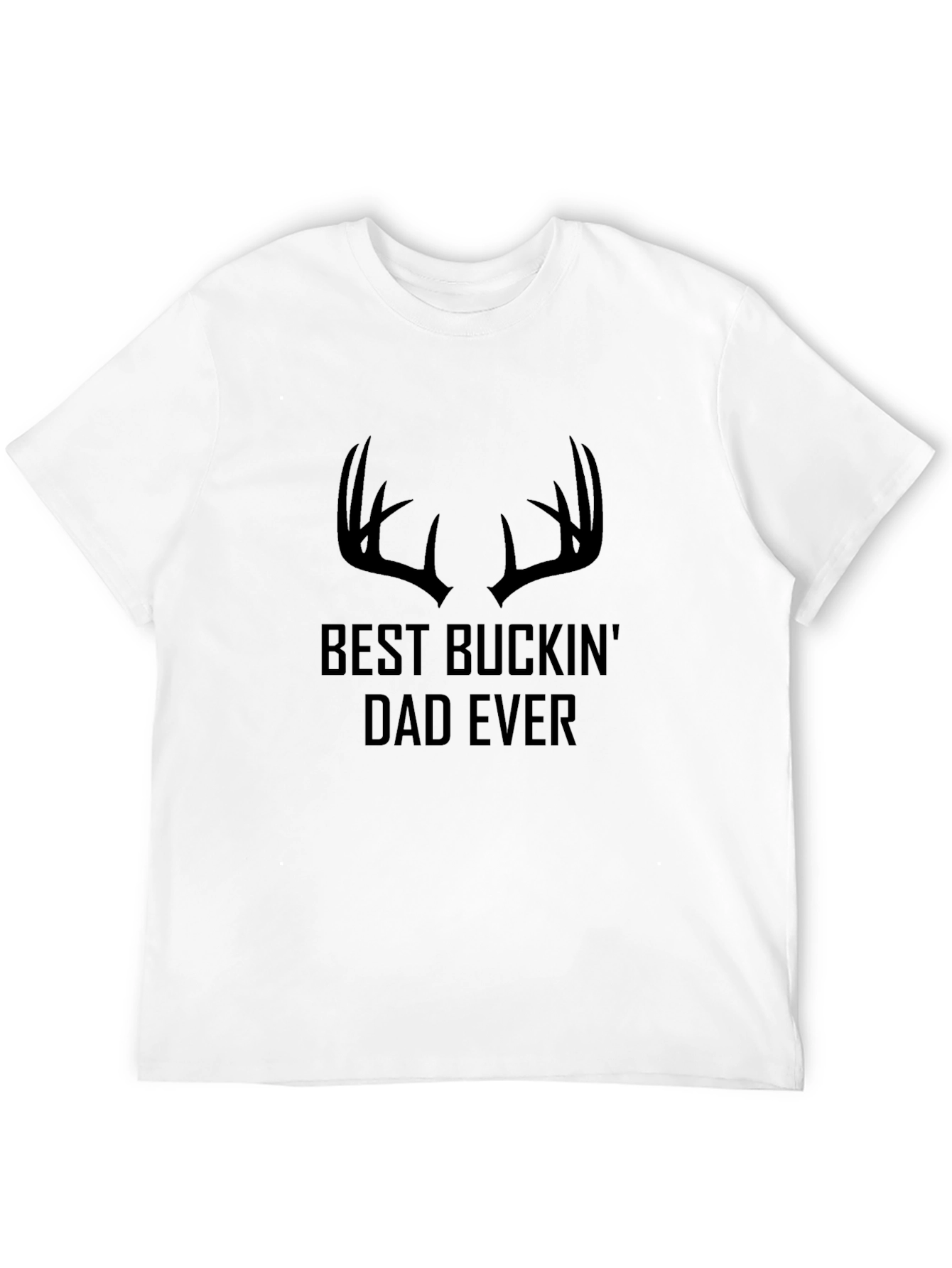 Best Buckin Dad Ever Black Graphic T-Shirt