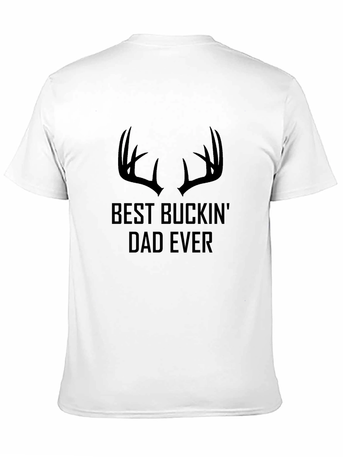 Best Buckin Dad Ever Black Graphic T-Shirt