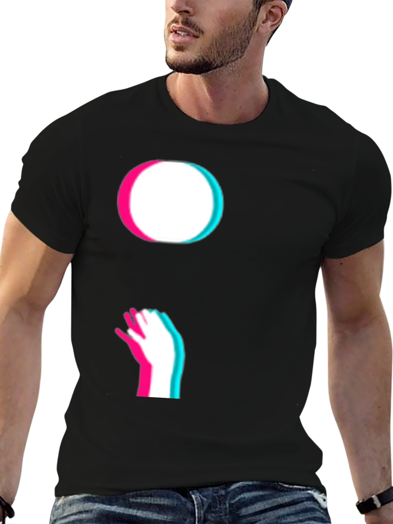 Trendy Graphic Tee - TikTok Hand Design