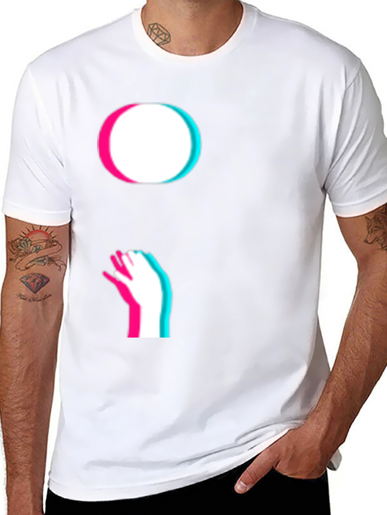 Trendy Graphic Tee - TikTok Hand Design