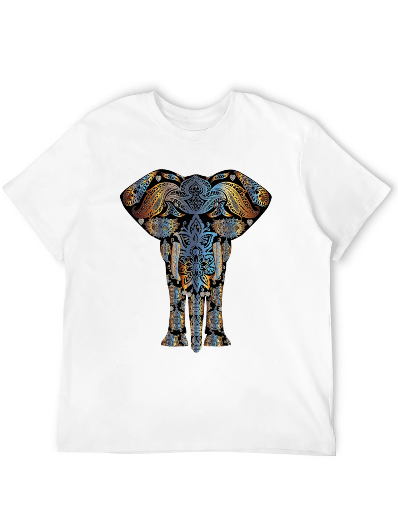 Elephant Mandala Graphic Tee - Unisex Black T-Shirt