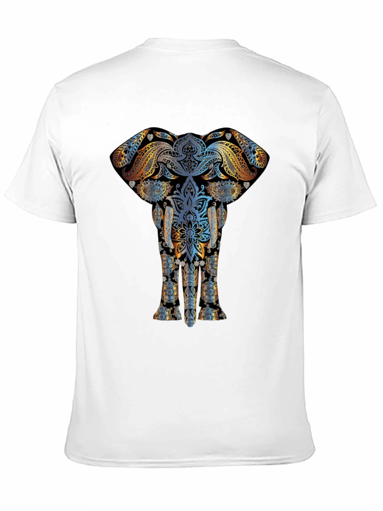 Elephant Mandala Graphic Tee - Unisex Black T-Shirt