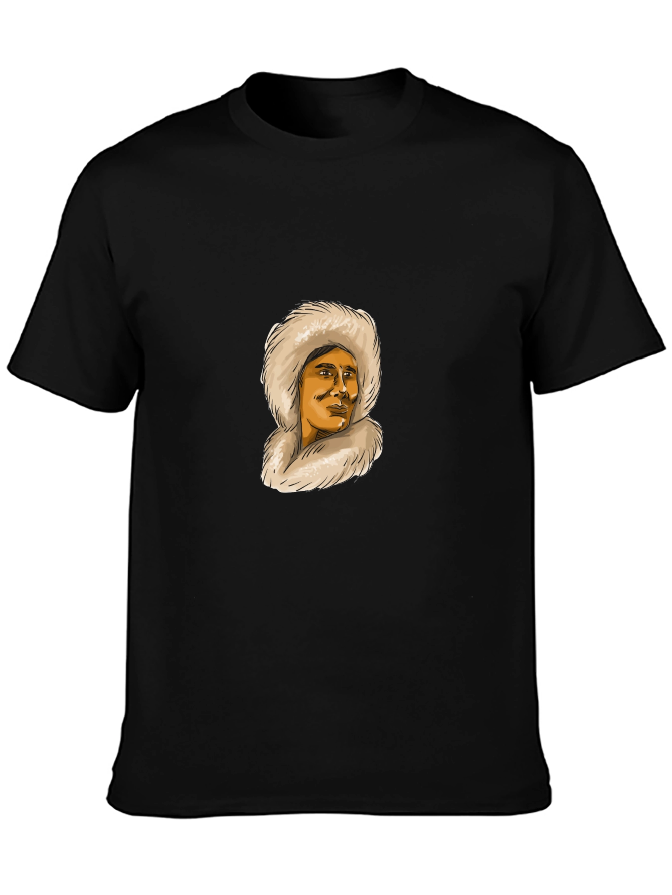 Eskimo Fur Hood Graphic T-Shirt