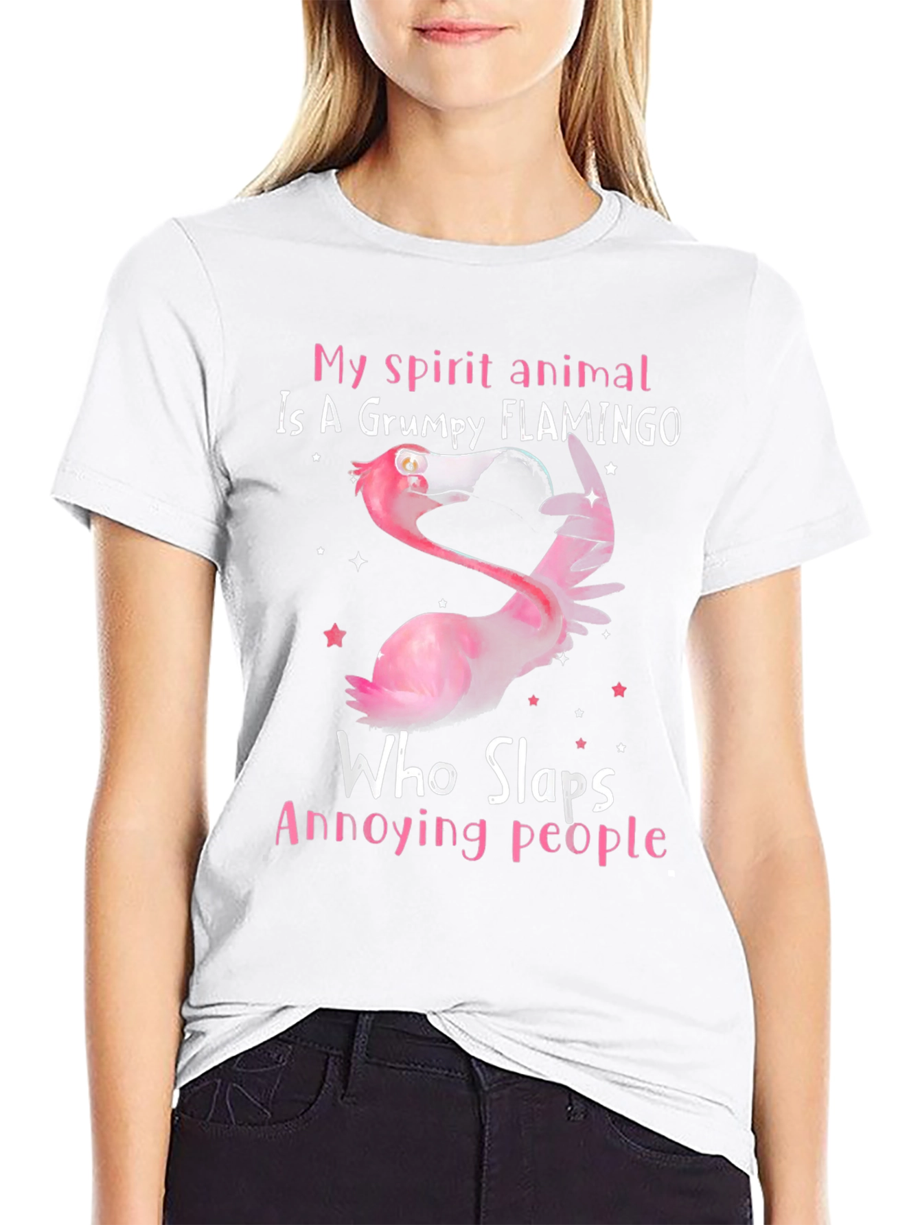 Grumpy Flamingo Spirit Animal Tee