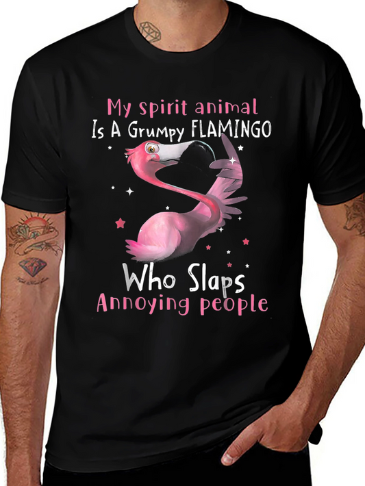 Grumpy Flamingo Spirit Animal Tee