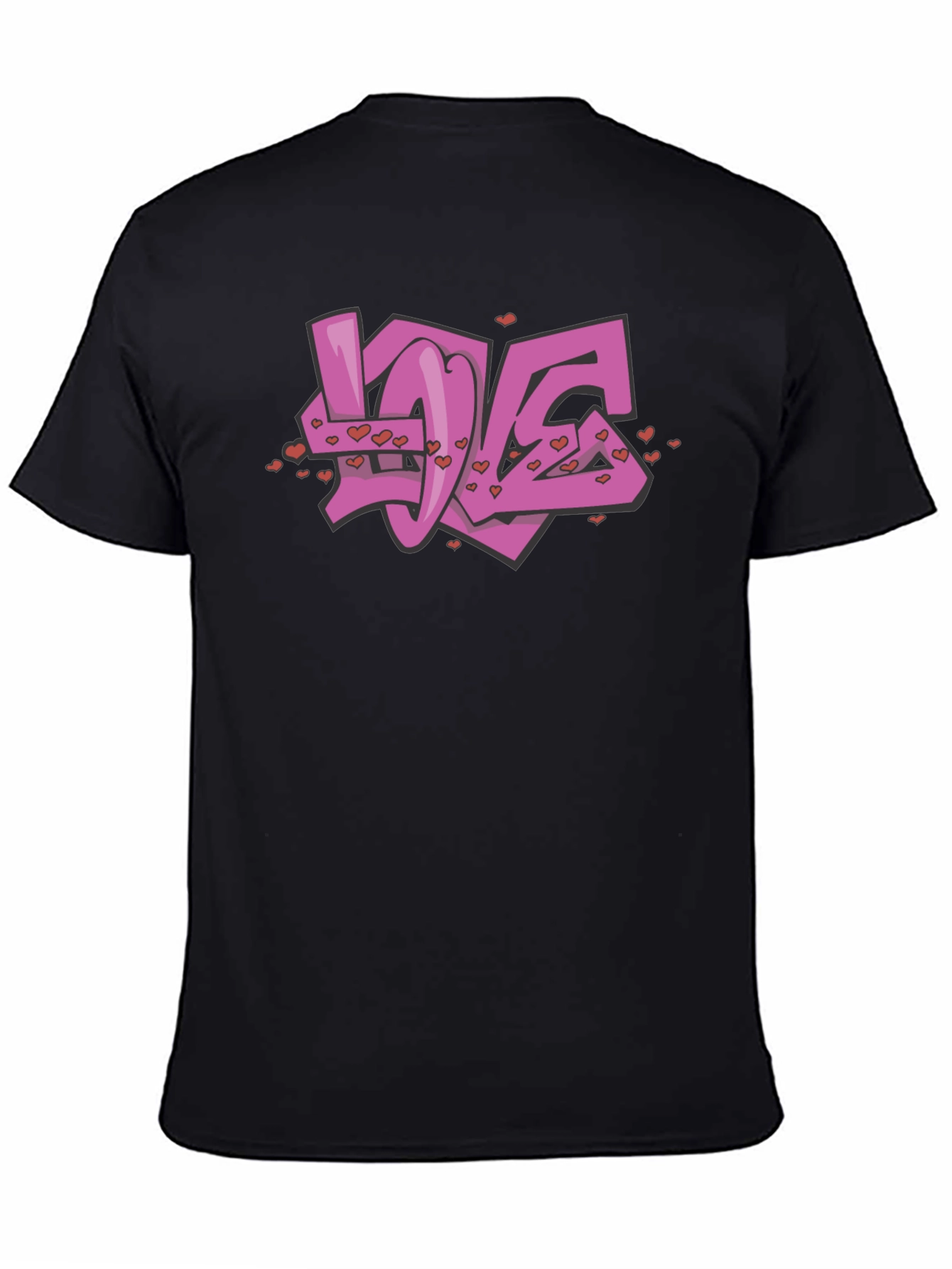 Love Graffiti Graphic Black T-Shirt