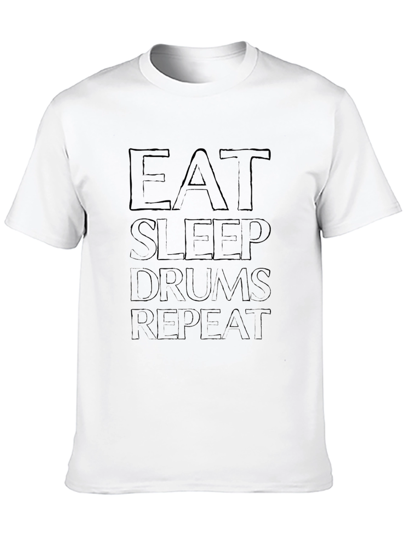 Eat Sleep Drums Repeat Black T-Shirt
