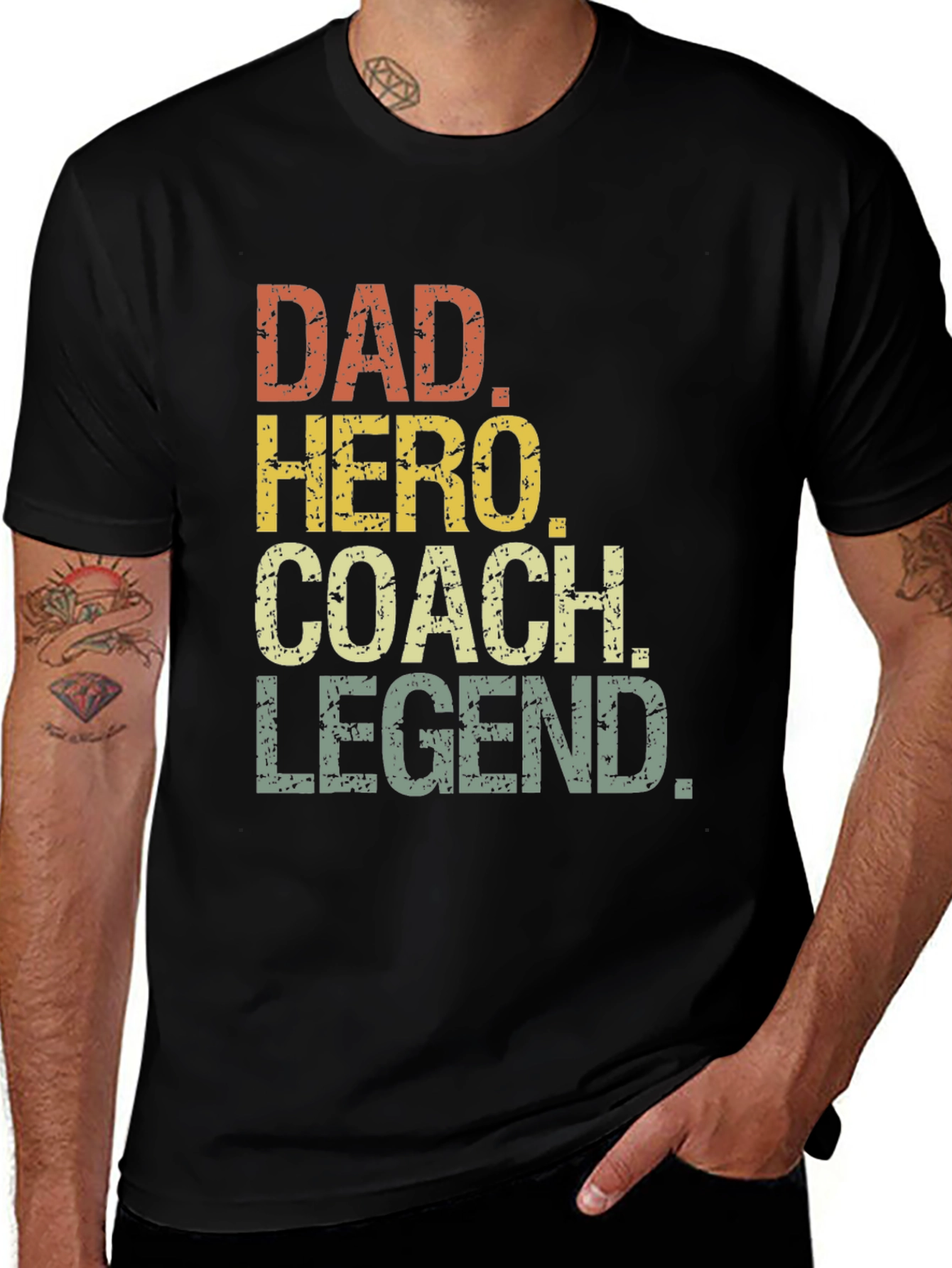 Dad Hero Coach Legend Mens T-Shirt