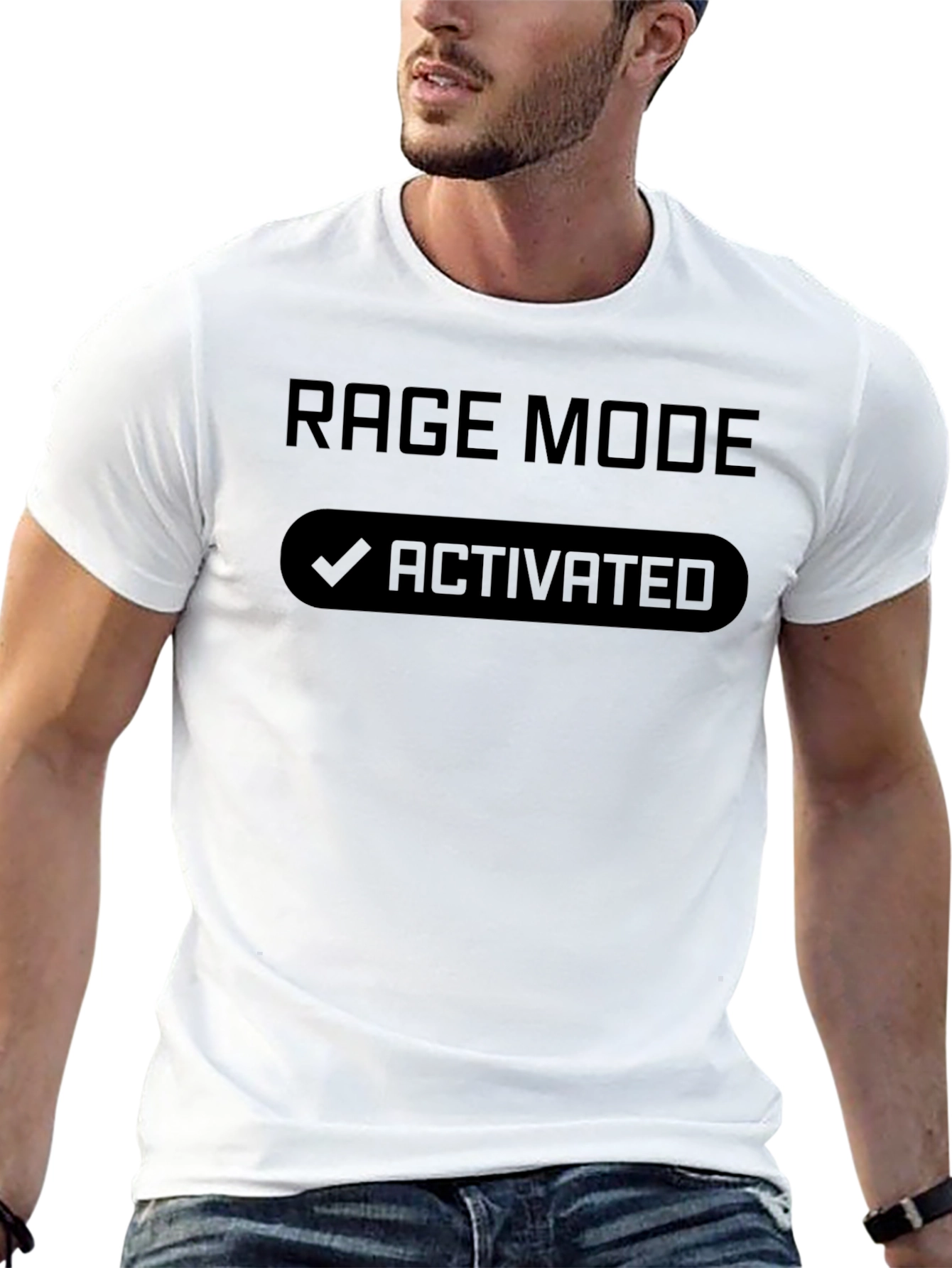 Rage Mode Activated Graphic Tee - Black