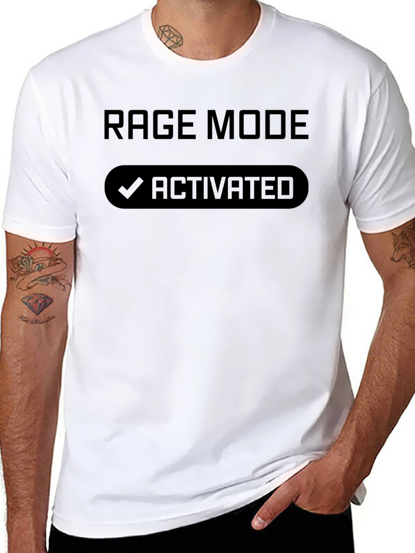 Rage Mode Activated Graphic Tee - Black