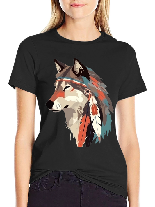Wolf Headdress Graphic Tee - Stylish & Unique