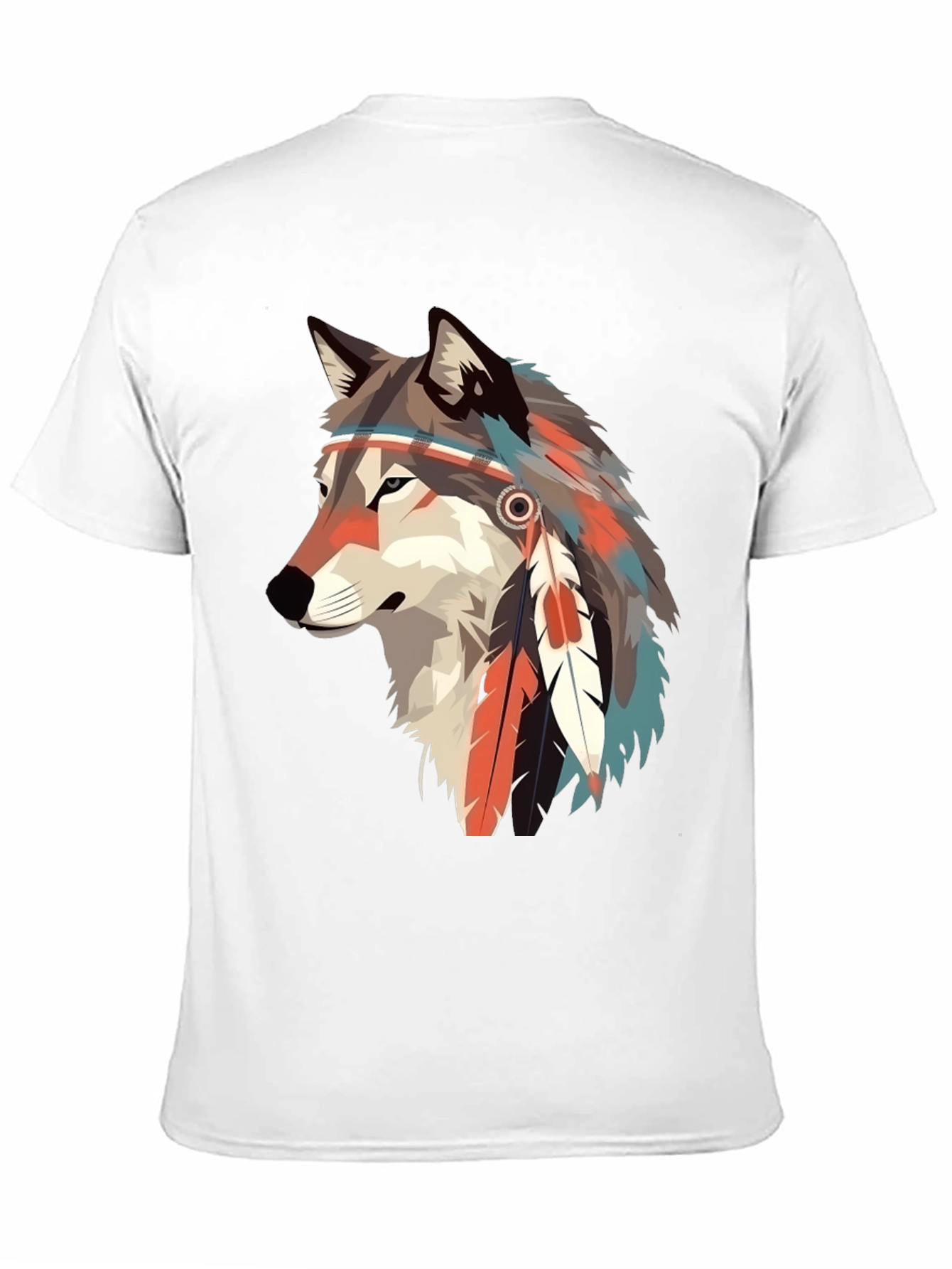 Wolf Headdress Graphic Tee - Stylish & Unique