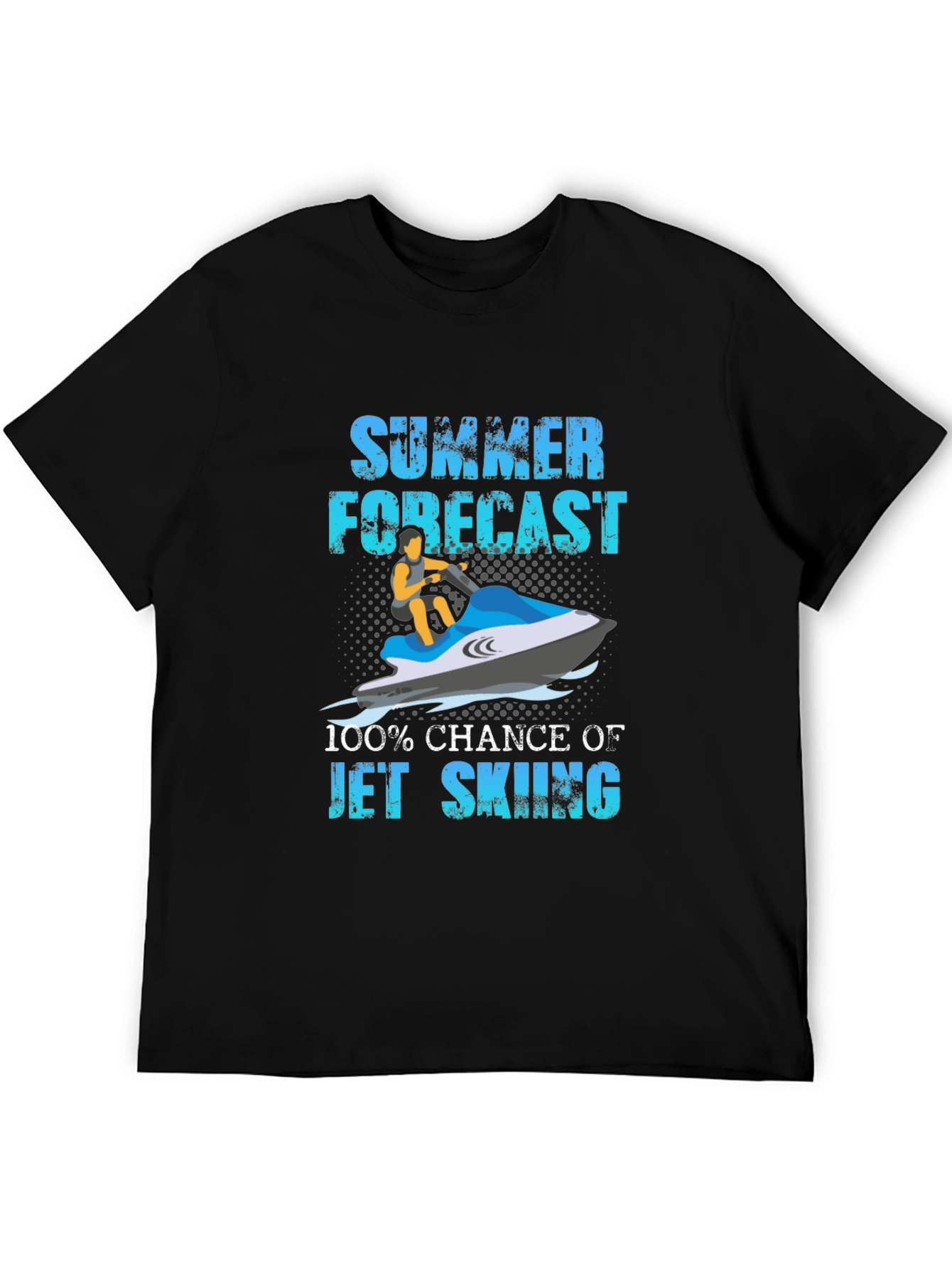Summer Forecast Jet Skiing Graphic T-Shirt