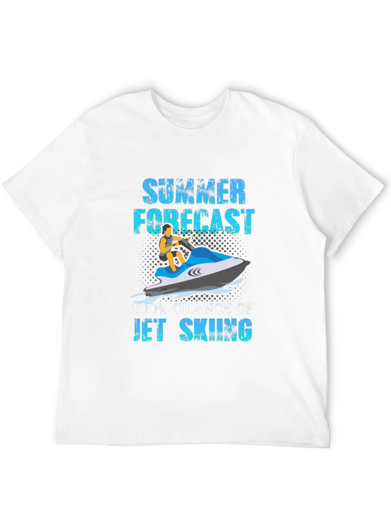 Summer Forecast Jet Skiing Graphic T-Shirt