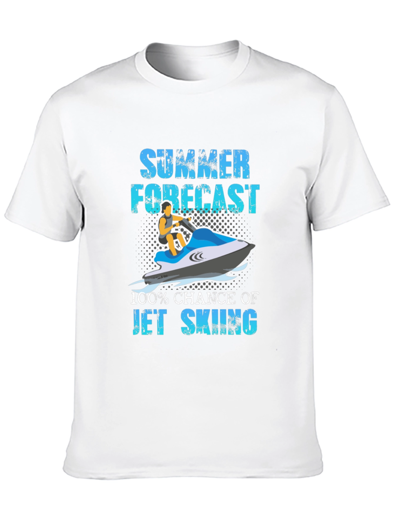 Summer Forecast Jet Skiing Graphic T-Shirt