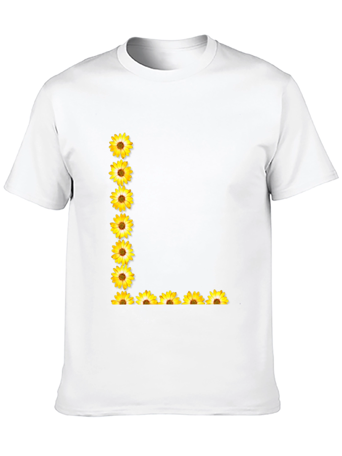 Floral L Black T-Shirt