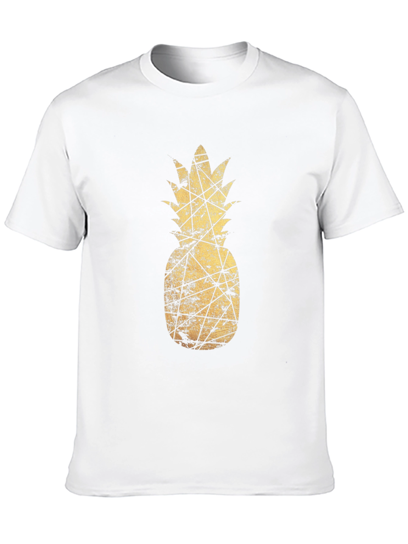 Golden Pineapple Graphic Tee - Stylish & Unique