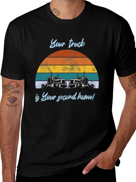 Trucker Life Tee - Your Truck Is Your Second Home