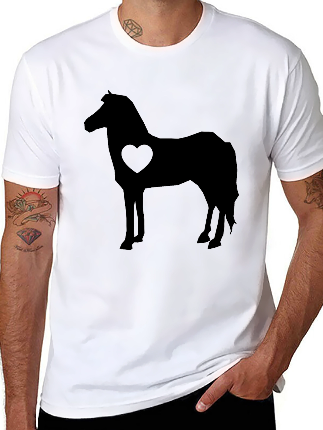 Horse Love T-Shirt - Black Graphic Tee