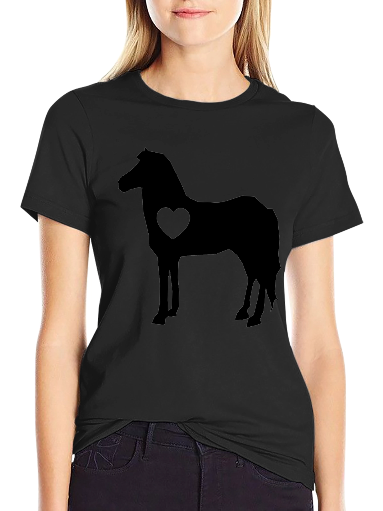 Horse Love T-Shirt - Black Graphic Tee
