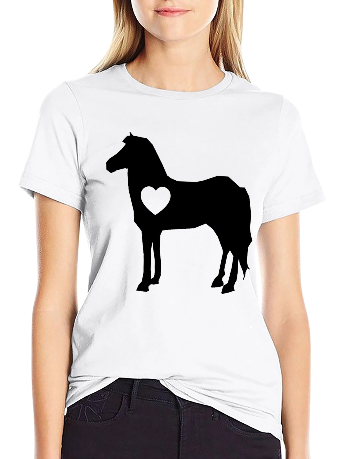 Horse Love T-Shirt - Black Graphic Tee