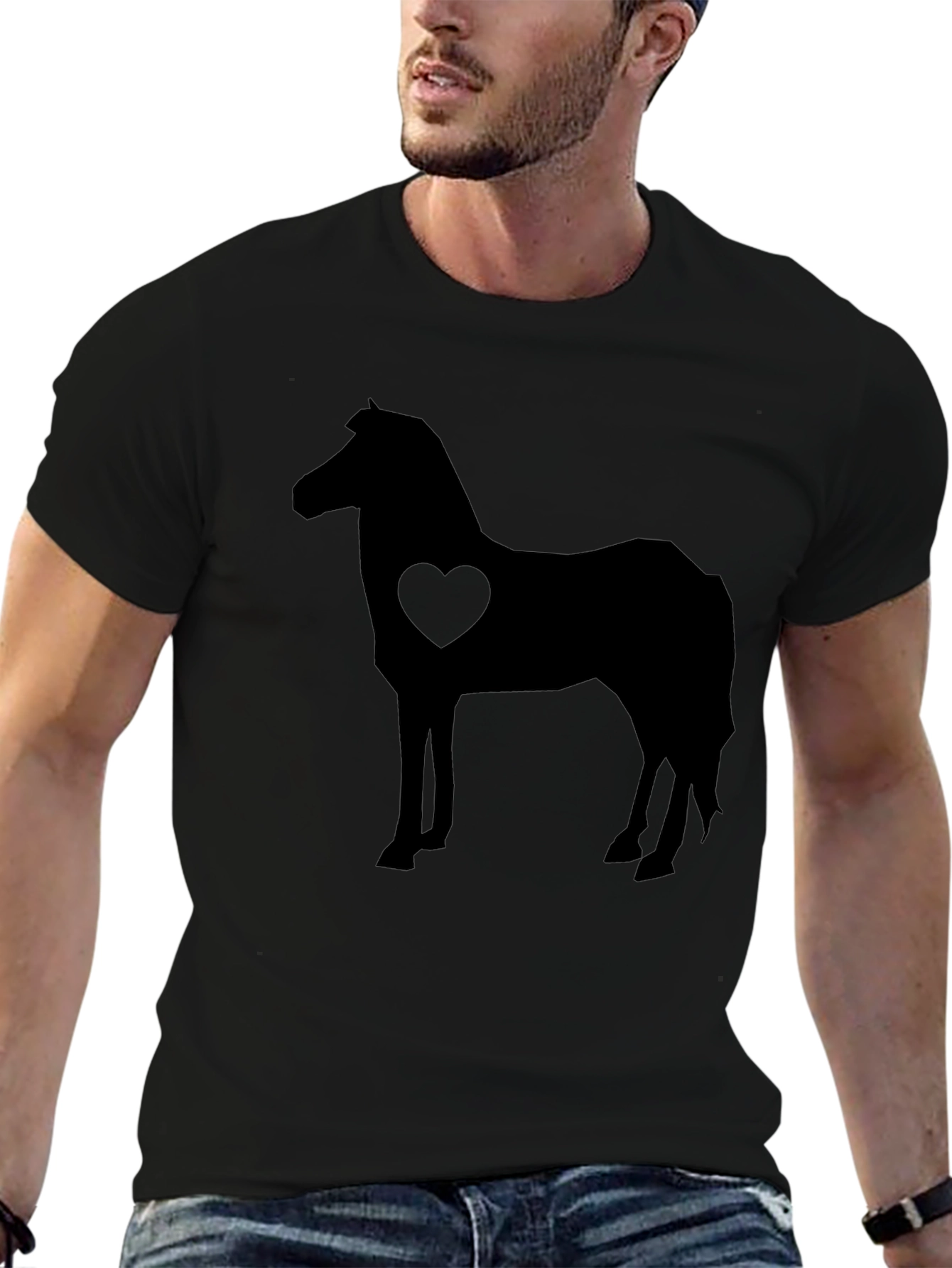 Horse Love T-Shirt - Black Graphic Tee