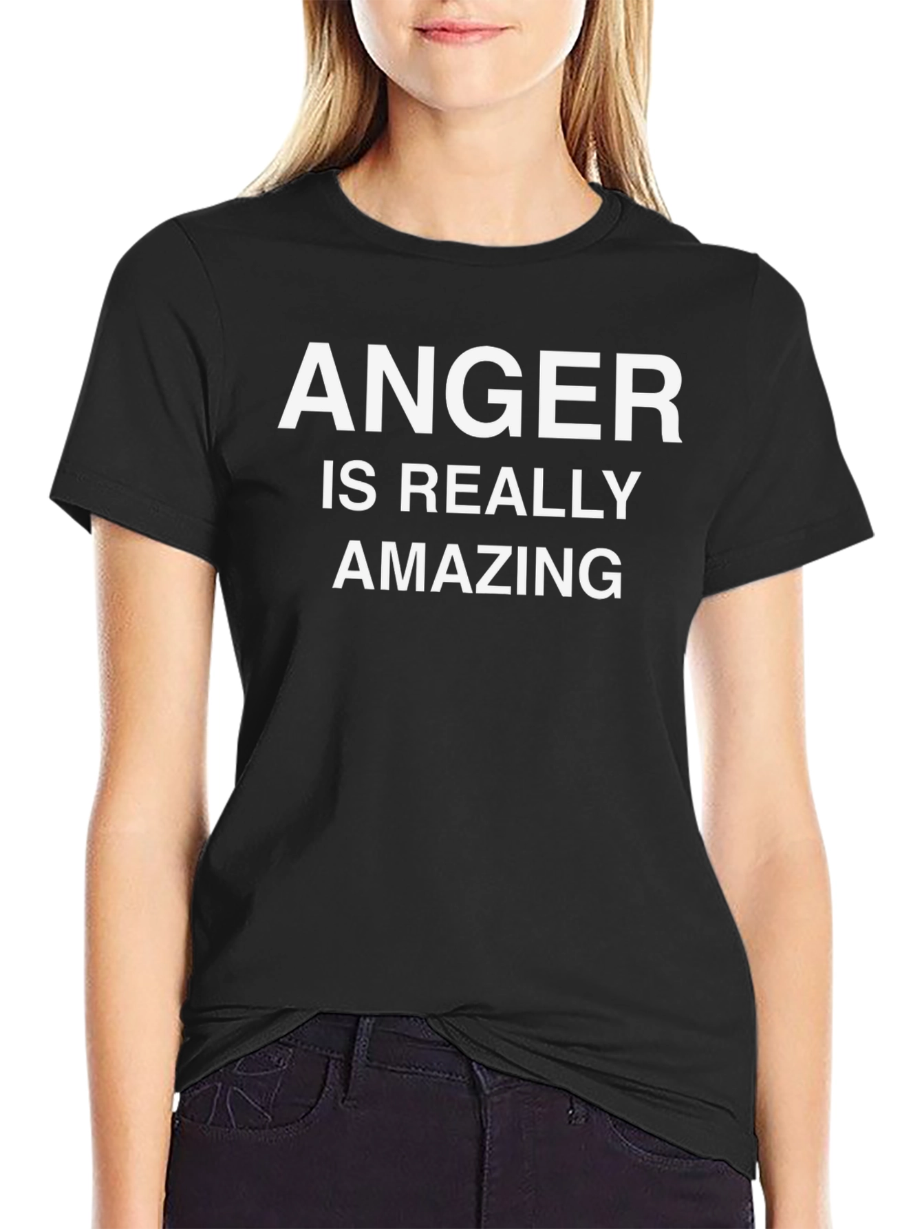 Anger Is Really Amazing Black Tee Shirt