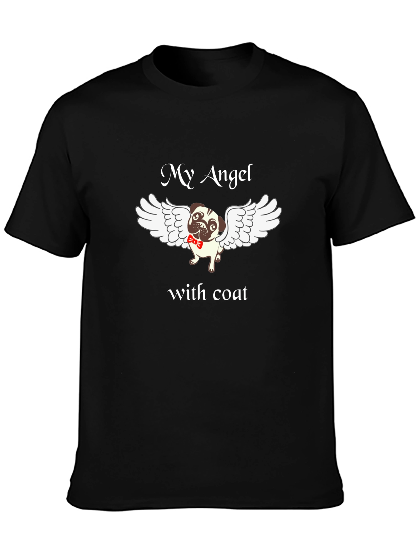 My Angel Pug T-Shirt Dog with Wings