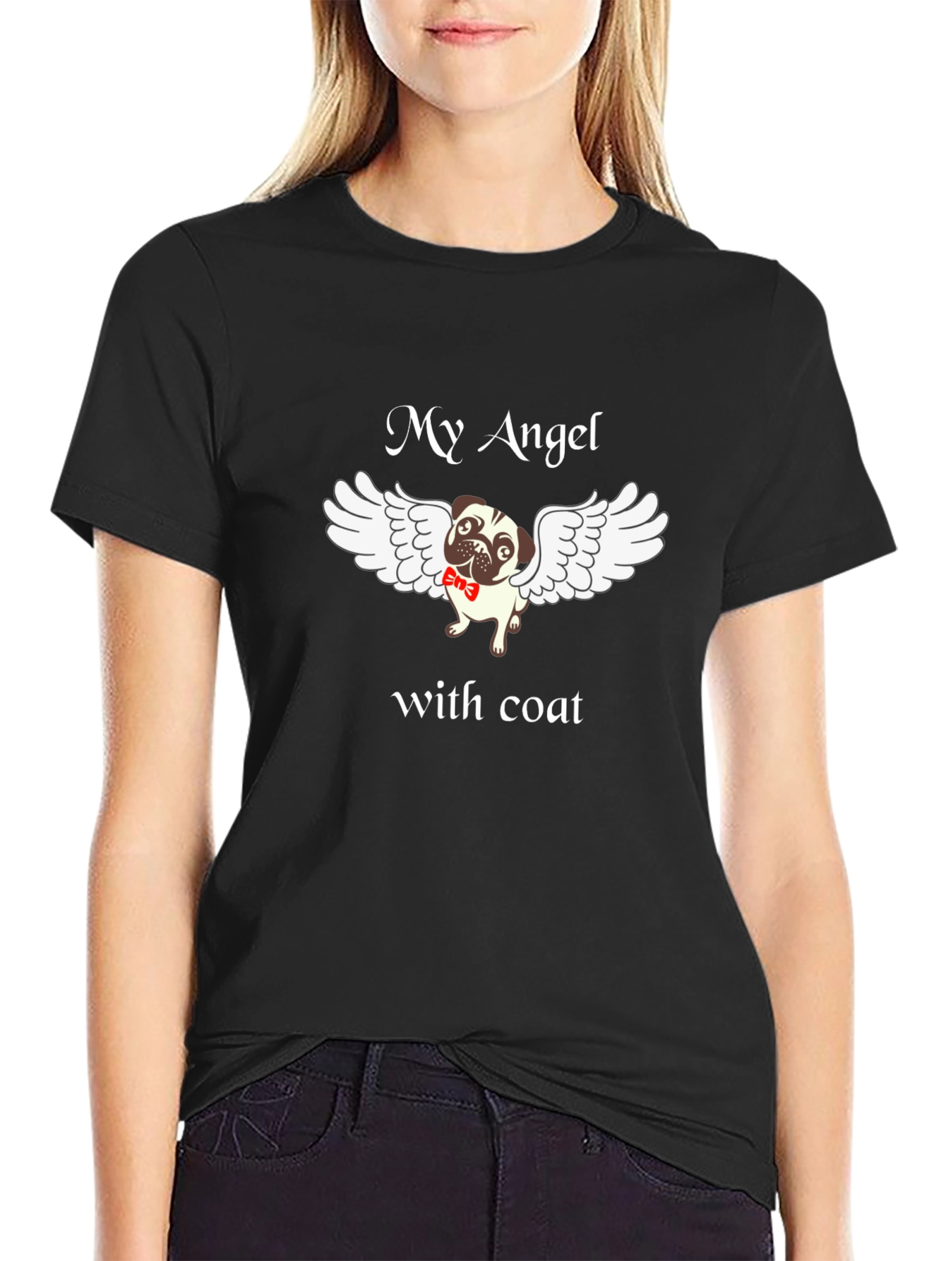 My Angel Pug T-Shirt Dog with Wings