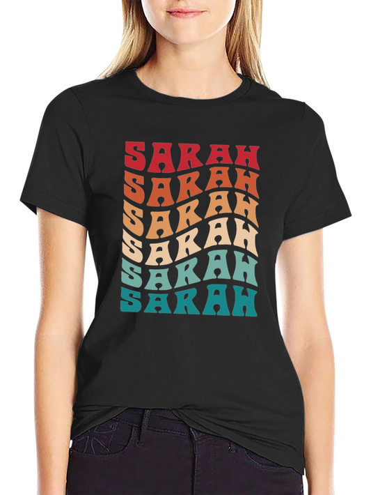 Retro Sarah Name T-Shirt - Custom Gift!