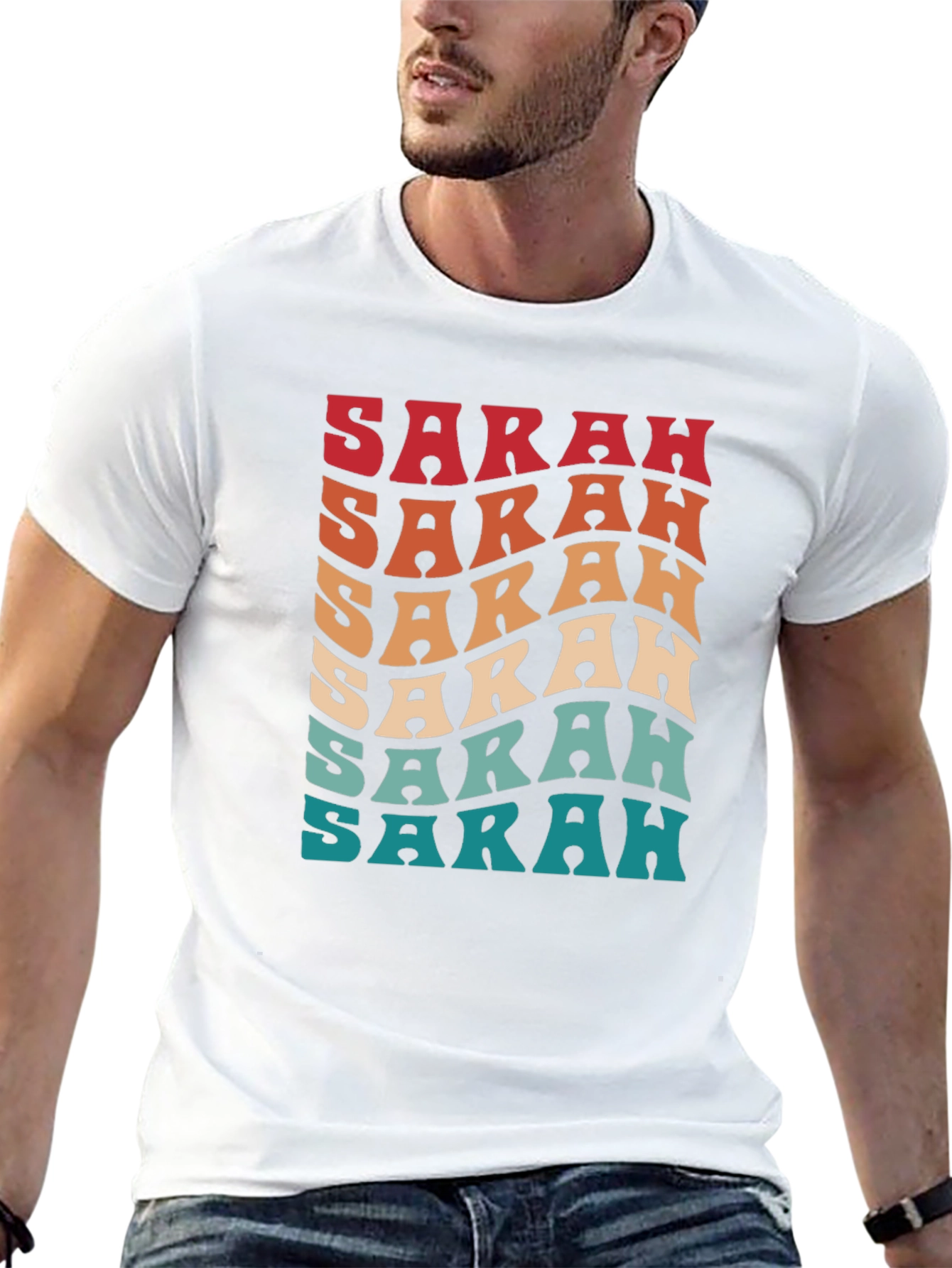 Retro Sarah Name T-Shirt - Custom Gift!